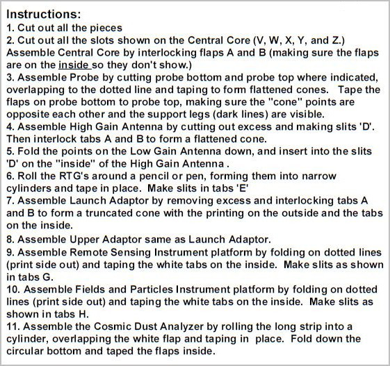 Instruction sheet 1