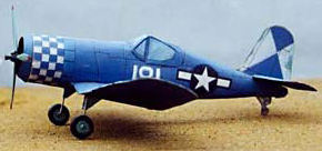 Vought Corsair F4U paper model airplane