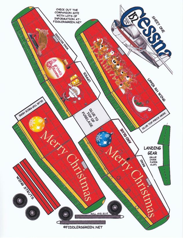 picture of a Santas Christmas Airplane
